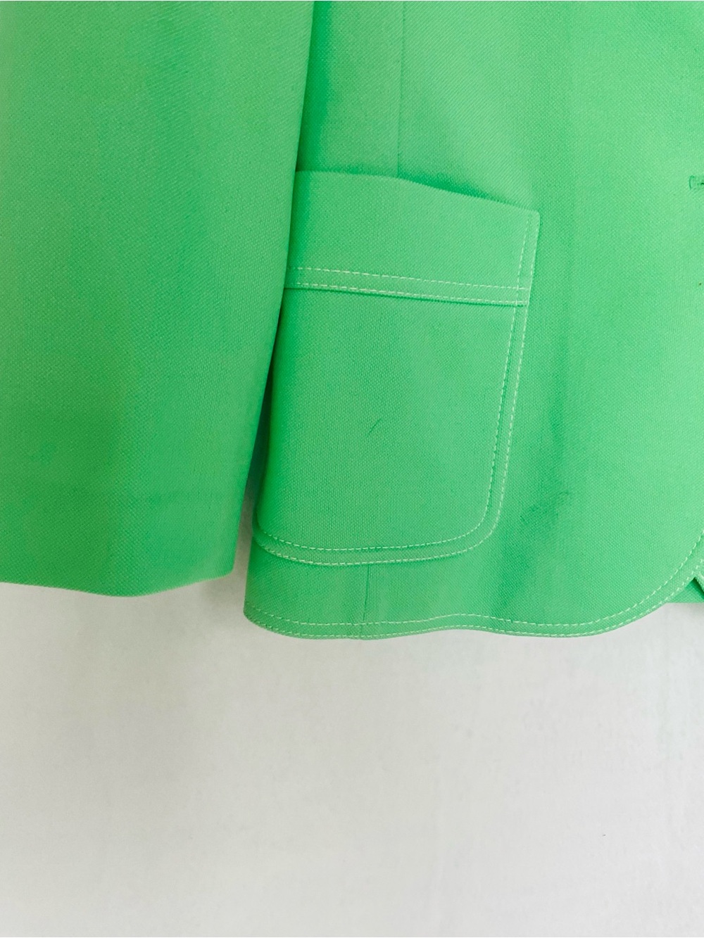 Bright Green Women's Blazer Jacket Sz 14 - Picture 4 of 11